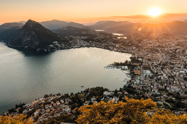 Bird’s-eye view of the city of Lugano.(Image: Lugano Tourism)